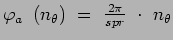 $\varphi_a~\left(n_\theta\right)~=~\frac{2\pi}{spr}~\cdot~n_{\theta}$