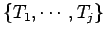 $\left\{T_1,\cdots, T_j\right\}$