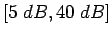 $[5\;dB,40\;dB]$