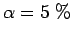 $\alpha=5\;\%$